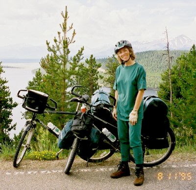 Terry beside Leadville, Colorado’s Turquoise Lake.