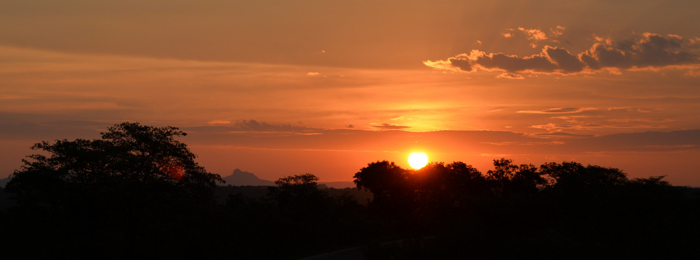 Sunset on Kruger NP, South Africa.