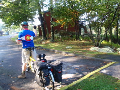 Early morning bike tour start.