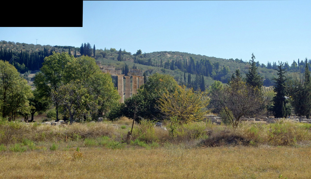 We had quietly arrived at the back end (south end) of the Temple to Zeus at Nemea.