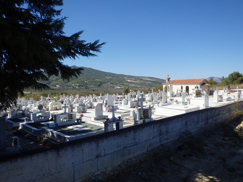 Our first Greek Cemetery sighting.
