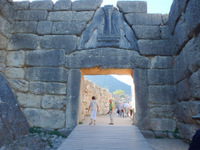 The famous Lion Gate of Ancient Mycenae