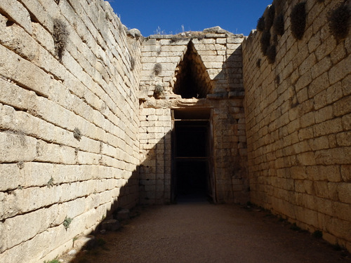 Tholos (Beehive) Tomb of Clytemnestra, Entrance.
