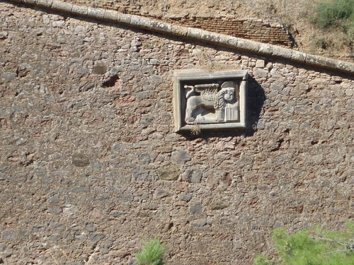 Marker for a royal family on a walled fortress from the middle-ages.