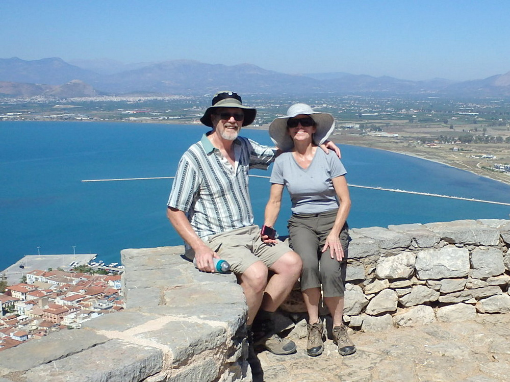 Dennis and Terry Struck at Castle Palamidi (Nafplio, Greece, 2018).