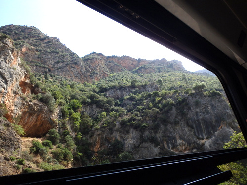 Train Ride from Diakofto to Kalavrita, Greece.