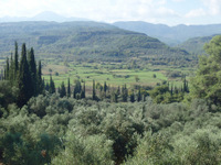 Looking south over the Alfiós Valley (Peloponnese Peninsula, Greece).