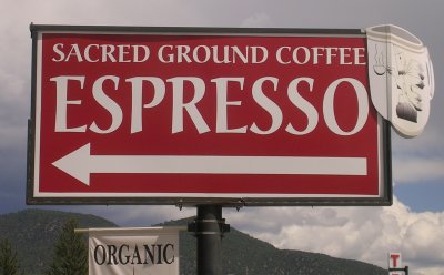 Sacred Grounds Coffee.
