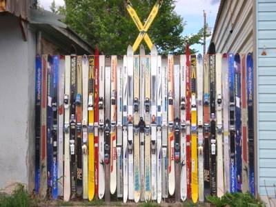 Villa Grove, Colorado. Old Skis make a good fence
