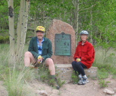 Terry and Dennis at Cochetopa Pass, 10,067 Feet.