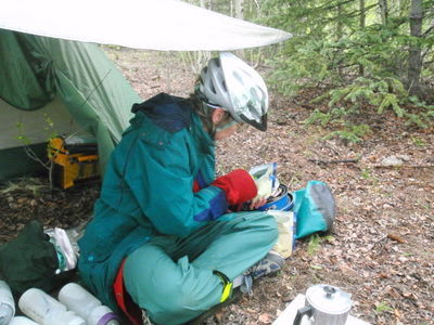 Carnero Pass, Camp, 