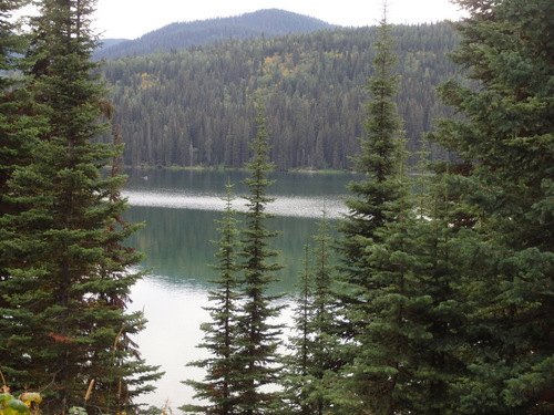 Our first glimpse of Upper Whitefish Lake.