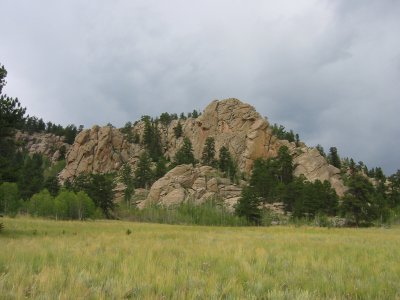 Interesting rocky mountain formation.