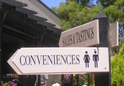 Picture Polite Toilet Sign - Conveniences.
