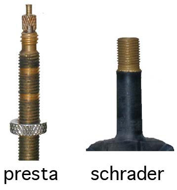 Presta and Schrader Air Valves