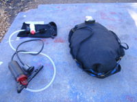 Water Filter System and Full Water Bladder.