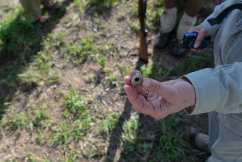 Terry is holding a Marula Tree Nut.