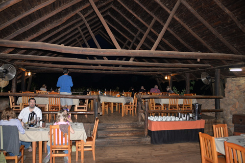 Open air restaurant.