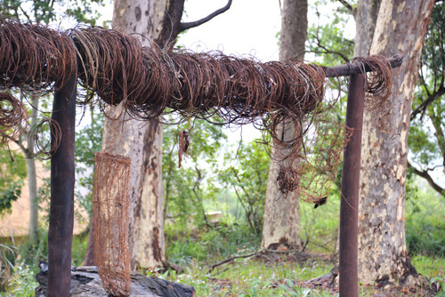 A closeup of some the snares and traps.