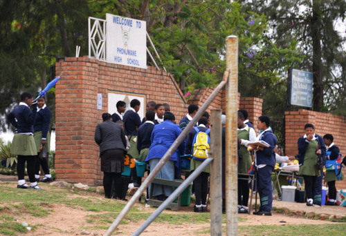 Swaziland High School and some sort of event.