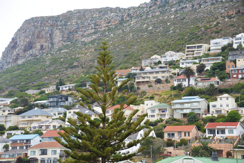 Homes overlooking False Bay.