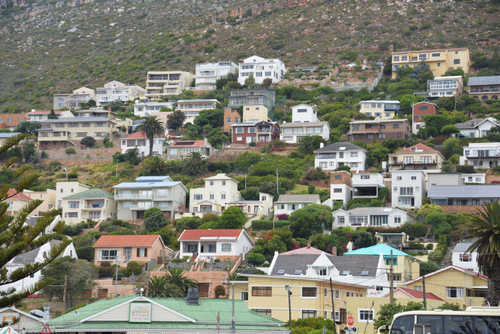 Homes overlooking False Bay.