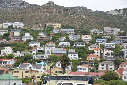 Homes overlooking False Bay.