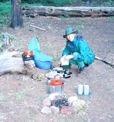 Dinner in the Arapahoe National Forest, Colorado, USA.