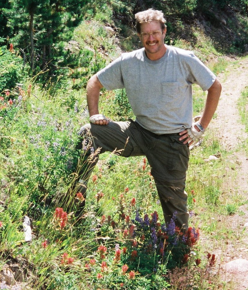 Dennis is taking time to smell the wild roses.