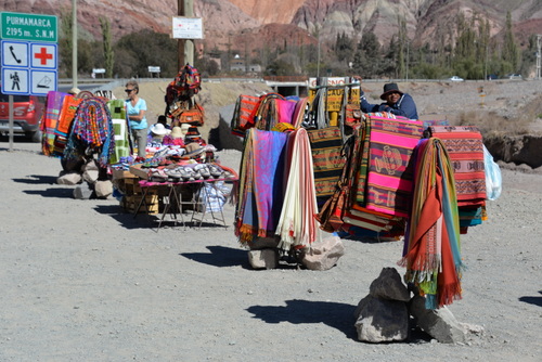 Arriving at Purmamarca's Highway Turnoff.