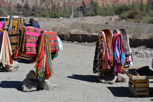 Arriving at Purmamarca's Highway Turnoff.