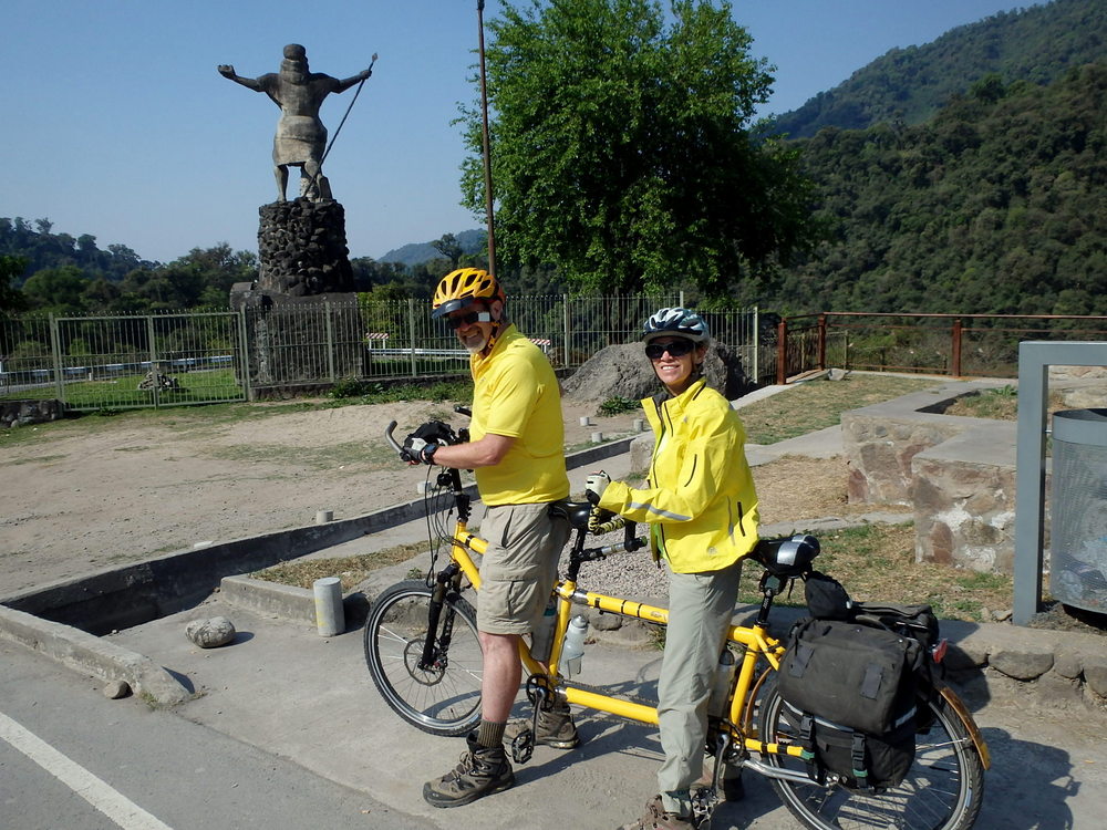 Dennis and Terry Struck at the Indigenous Peoples Celebration Monument El Indio (the Indian) in Parque Nacional Campo de los Alisos,Tucumán / Tucuman, Argentina.