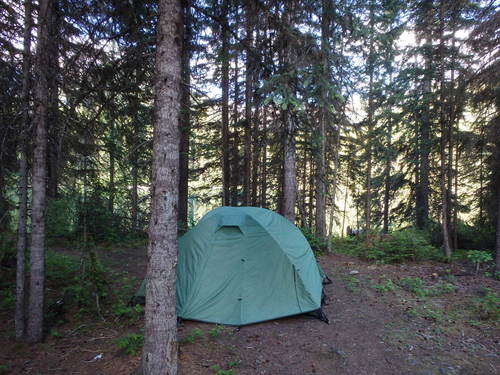 GDMBR: Our tent and lake view.