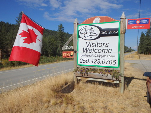 GDMBR: The Quality Quilts Store on Hwy-93, maybe 5 km from Roosville.