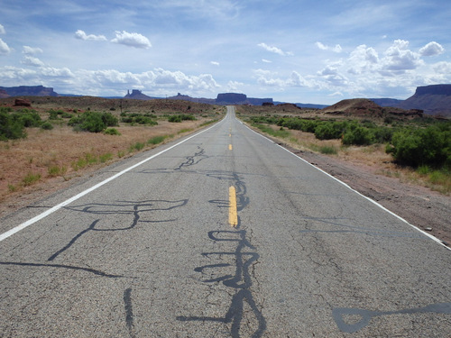 Looking southwest on Utah Hwy-128.