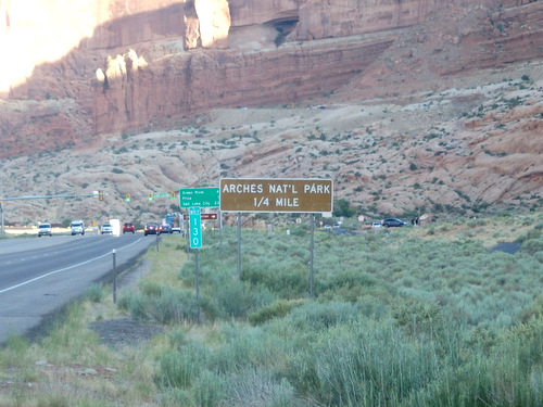 One Quarter of a mile to the entrance.