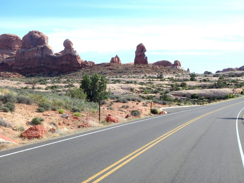 We often had the road to ourselves on the road of many monuments.