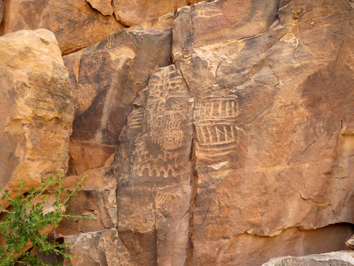 Petroglyphs at Parowan Gap, Utah.