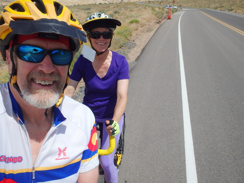 Dennis & Terry Struck with the Bee in Snow Canyon, Utah.