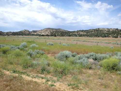 Heading southeast, looking southwest.