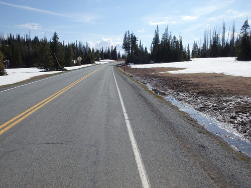 We will have shadow snow for about 10 more miles.