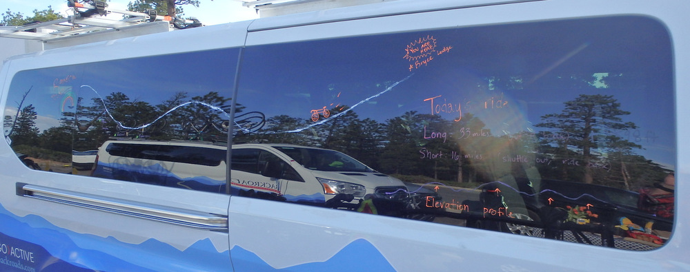  This morning's briefing map for our loop ride to Rainbow Point.