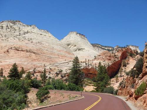 Pedaling through Zion NP.