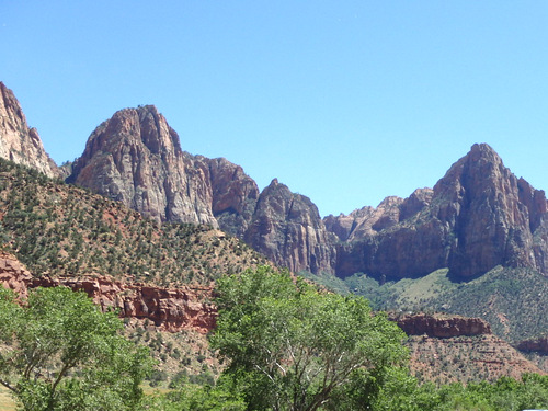 Riding south in the Virgin River Valley.