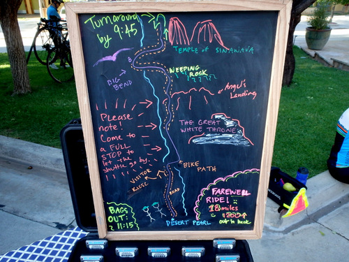 This day's bike route map.