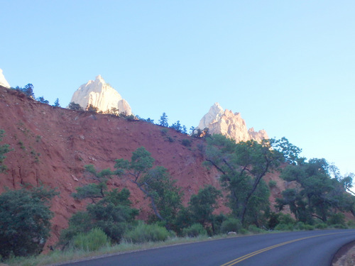 Cycling through Zion NP's Virgin Valley.