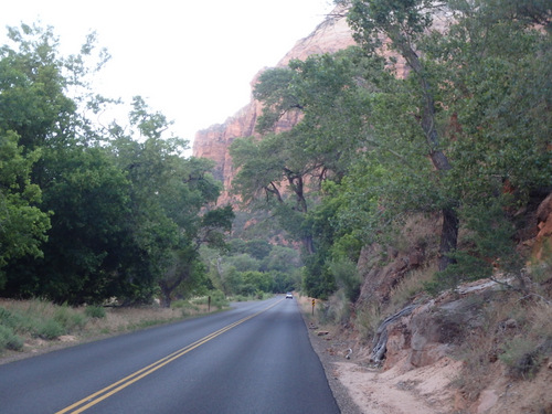 Cycling through Zion NP's Virgin Valley.