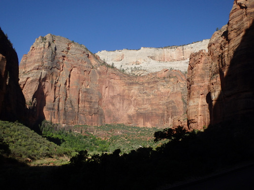 Cycling through Zion NP's Virgin Valley.