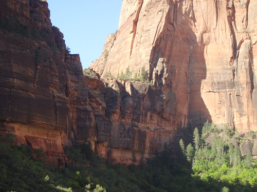 Cycling through Zion NP's Virgin Valley.