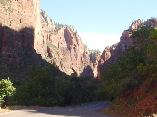 Cycling through Zion NP's Virgin Valley.
